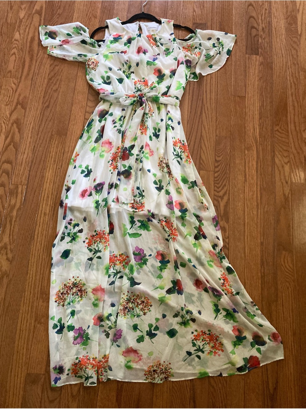 Calvin Klein Long Flower Dress Size 10